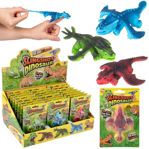 4.33" Slingshot Dinosaur 24ct - LLB Toys