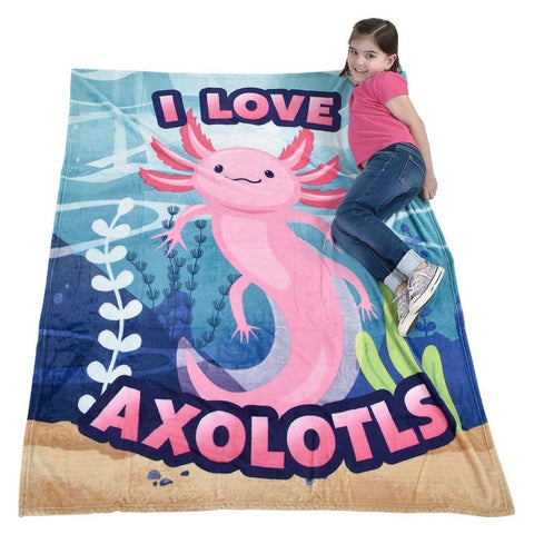 50 X 60" Axolotl Blanket - LLB Toys