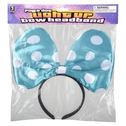 LIGHT-UP POLKA DOT BOW HEADBAND LLB Light-up Toys