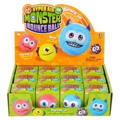 3.25" Hyper Air Plush Monster Bounce Ball - LLB Toys