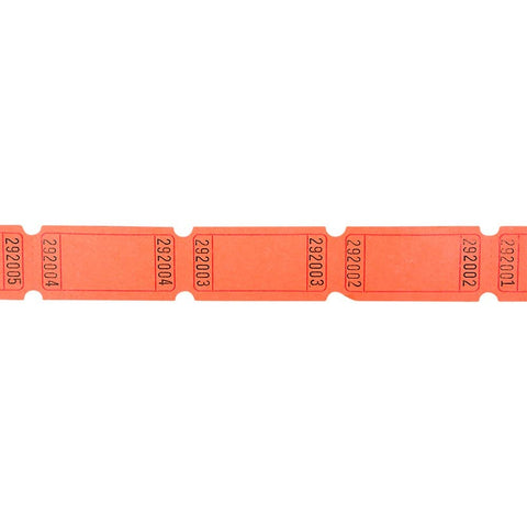 BLANK SINGLE TICKET ROLL ORANGE LLB kids toys