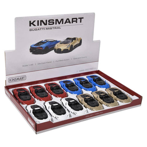 5" Diecast Pull Back Bugatti Mistral - LLB Toys