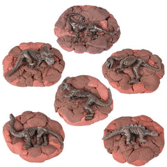 2.7" Dinosaur Fossil Play Clay Slime 24ct - LLB Toys