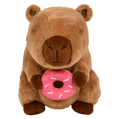 12" Capybara Holding Food Plush - LLB Toys