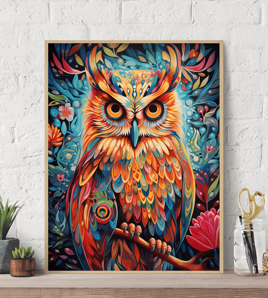 Fantasy Owl Canvas Wall Art print
