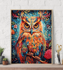 Fantasy Owl Canvas Wall Art print