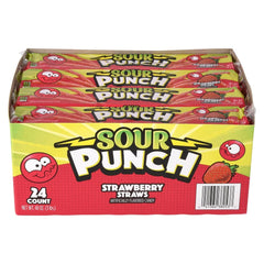 Sour Punch Strawberry Straws 24ct- LLB Toys