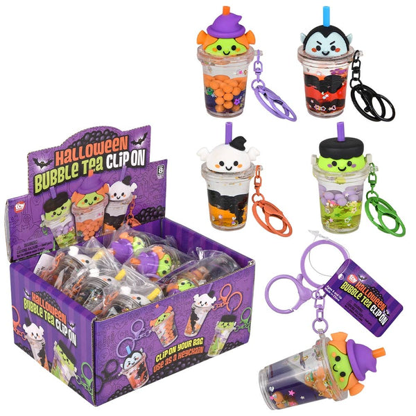 Halloween Bubble Tea Clip On 2.25