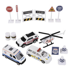 15PC DIE-CAST POLICE PLAY SET LLB Car Toys