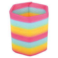 6" MEGA HEXAGON RAINBOW COIL SPRING LLB kids toys