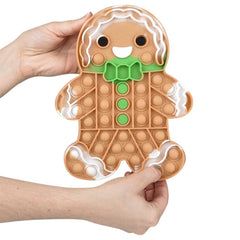 GINGERBREAD  GLITTER BUBBLE POPPER 9" - LLB Christmas