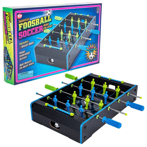 NEON WOODEN TABLETOP FOOSBALL GAME 20"x12.25" LLB kids toys