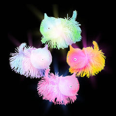 5.5" Light-Up Shaggy Cat Puffer - LLB Toys