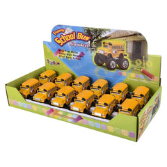 3.75" Diecast Pull Back Big Wheel School Bus LLB Car Toys
