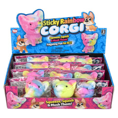 2.75" Sticky Rainbow Corgi - LLB Toys