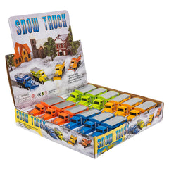 6.5" DIE-CAST PULL BACK SNOW PLOW 12/DISPLAY LLB Car Toys
