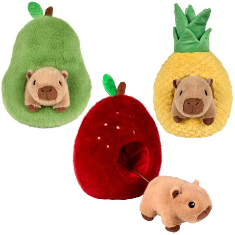 12" Capybara In Fruit Plush - LLB Toys