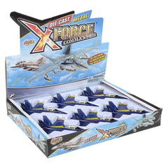 6.5" DIE-CAST PULL BACK F-18 BLUE ANGEL LLB Car Toys