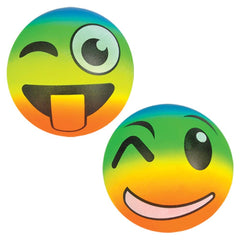6" EMOTICON RAINBOW VINYL BALLS LLB kids toys