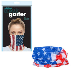 PATRIOTIC NECK GAITER 10 X 18" LLB kids toys