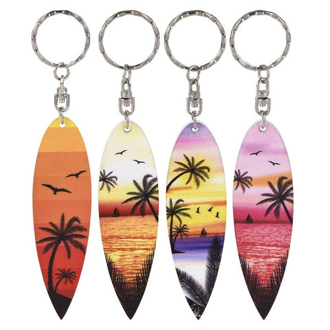 4" WOODEN SURFBOARD KEYCHAIN LLB Keychain