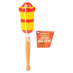 7.5" WOODEN CATCH BALL GAME LLB Wood Toy - Kids