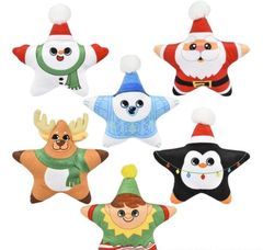 6" CHRISTMAS STAR plush ASSORTMENT LLB Plush Toys