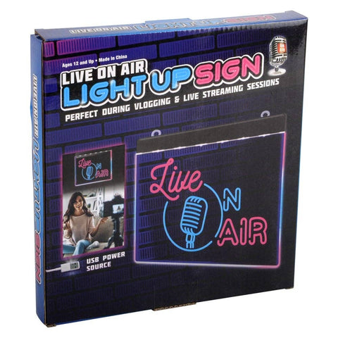 9" Live On Air Acrylic Sign LLB kids toys