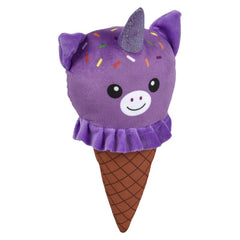 10" Ice Cream Cone Animals Plush -  LLB Toys
