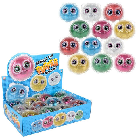 5" SPARKLE EYE PUFFER ANIMALS LLB kids toys