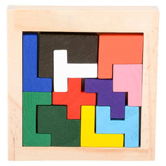4" WOODEN TANGRAM PUZZLES 24PCS DISPLAYS LLB Puzzle