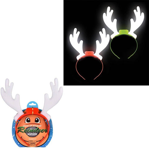 10" Light-Up Holiday Reindeer Antlers - LLB Toys