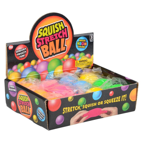 Squish And Stretch Mini Yummy Ball 1.75"12pcs/Dispb