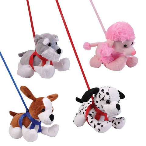 7" plush DOGS W/27" LEASH LLB Plush Toys