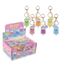 2.5" Kawaii Ice Pop Glitter Clip On 24/Disp- LLB Toys