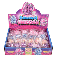 2.3" Mini Squeezy Foam Bead Unicorn 24ct- LLB Toys