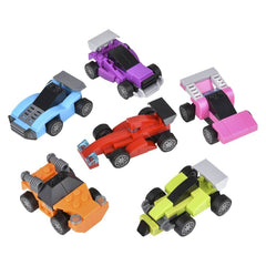 2.75" BUILDING BLOCK PULL BACK RACE CAR LLB kids toys