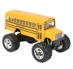 5" DIE-CAST PULL BACK BIG WHEEL SCHOOL BUS LLB Car Toys