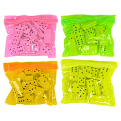 MINI DOMINOES WITH NEON POUCH LLB kids toys