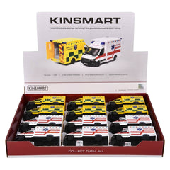 5" Diecast Mercedes-Benz Sprinter Ambulance 12ct - LLB Toys