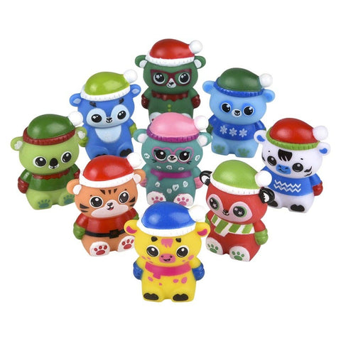 2" WINTER RUBBER ANIMALS LLB kids toys Christmas