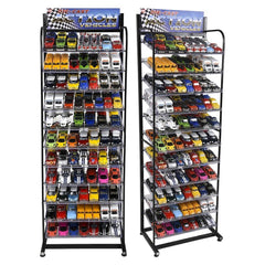 METAL DISPLAY RACK AND 156 PC VEHICLE BUNDLE 1 LLB Car Toys