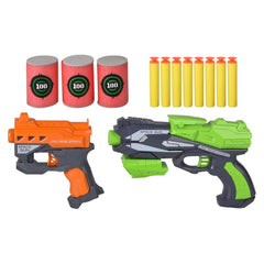 2 Pack Foam Blaster Set With Target Cans - LLB Toys