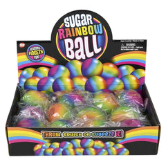 2.4" Rainbow Squeezy Sugar Ball 12ct LLB Squishy Toys
