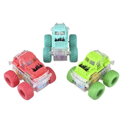3.5" FRICTION GEAR LIGHT-UP BIG WHEEL TRUCK  - LLB Toys