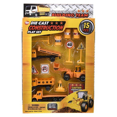 15PC DIECAST CONSTRUCTION VEHICLES PLAY SET LLB Car Toys