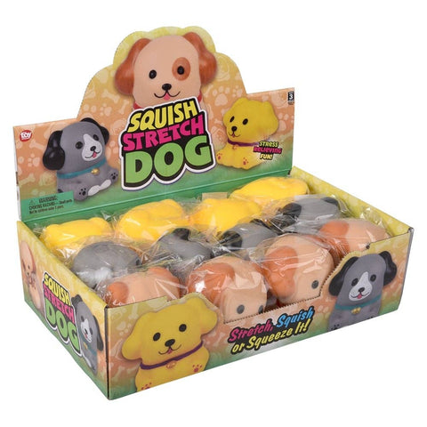 4" Squish And Stretch Dog 12ct - LLB Toys