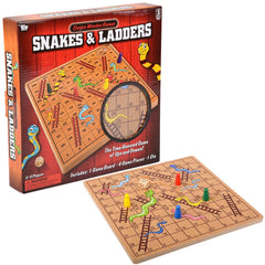 10" WOODEN SNAKES AND LADDERS LLB kids toys