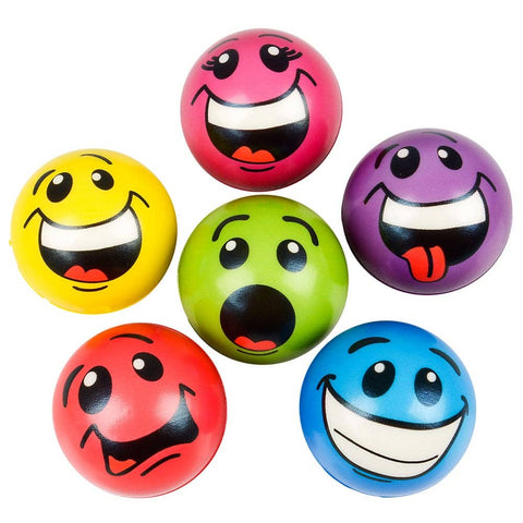 2.5" STRESS SILLY FACE BALLS LLB Fidget Toys