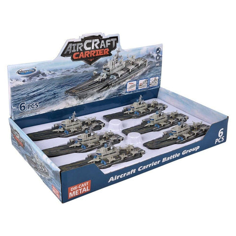 8.5" Diecast  Air Craft Carrier-Light And Sound - LLB Toys